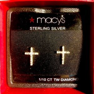 Diamon Cross Earrings